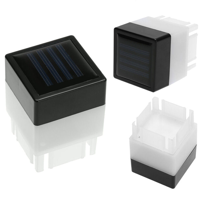 Outdoor LED Solar Post Headlamp Waterproof Fence Lamp Home Garden Lantern