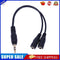 3.5mm 1 Male to 2 Female Y Splitter Stereo Extension Audio Cable (Black)
