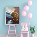 Oil Paint By Numbers Little Monster Frameless Picture Craft Kit for Living Room