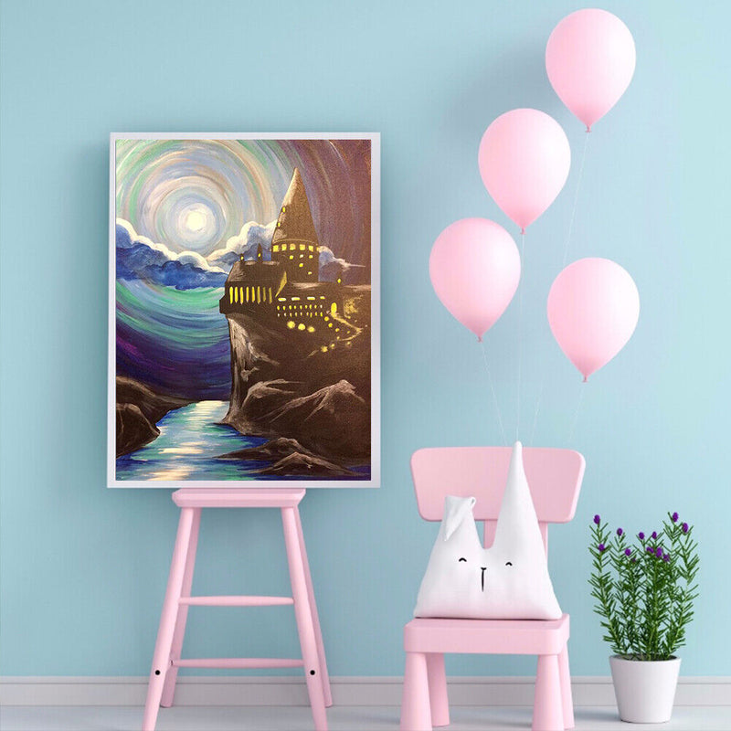 Oil Paint By Numbers Little Monster Frameless Picture Craft Kit for Living Room