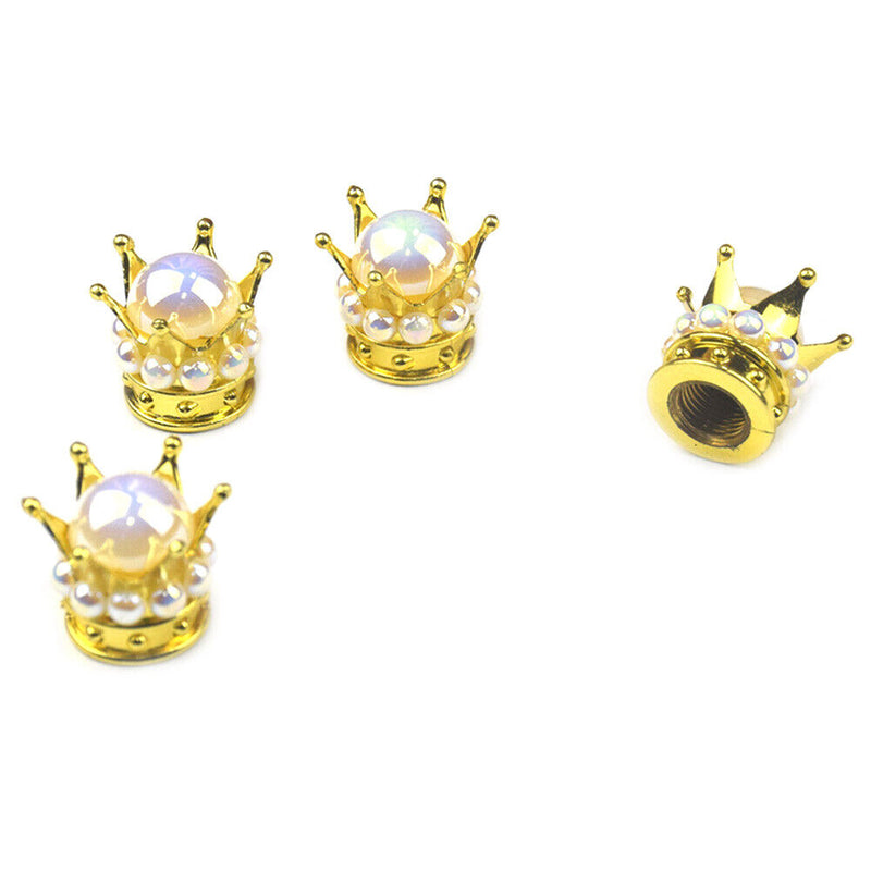 4pcs Beads Car Wheel Tire Valve Caps Auto Truck Tyre Rim Stem Dust Air Cover Set