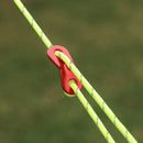 20pcs Outdoor Camping Rope Paracord Cord Fixed Buckle Fastener Kit (Red) Newly