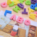 Cute Children Sponge Paint Brushes Toys DIY Letters Graffiti Drawing Set Newly