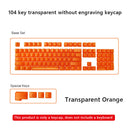 104pcs Transparent Mechanical Keyboard Keycaps Computer Key Cap (Orange)