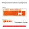 104pcs Transparent Mechanical Keyboard Keycaps Computer Key Cap (Orange)