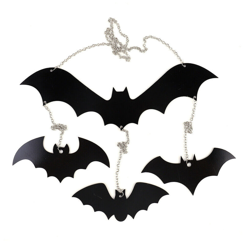 Halloween Bats Hanging Ornaments Wrought Iron Garden Yard Decoration Theme Party