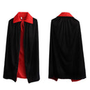 Halloween Black Red Cape Reversible Dracula Devil Cloak Fancy Dress150c*