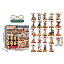 6pcs Christmas Tree Scarf Dog Pendants with Rope DIY Xmas Tree Drop Ornamen