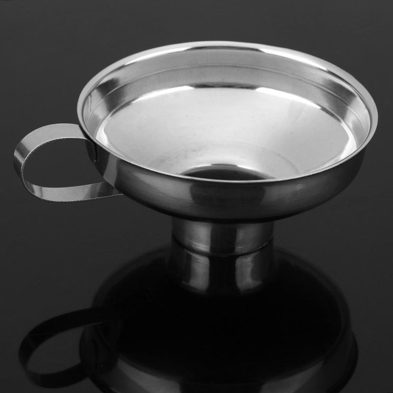 Stainless Steel Wide Mouth Canning Funnel Thick Salad Dressing Funnel(L)