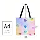 Fingerprint shopping bag, printed, casual, large, 40 x 40 cm