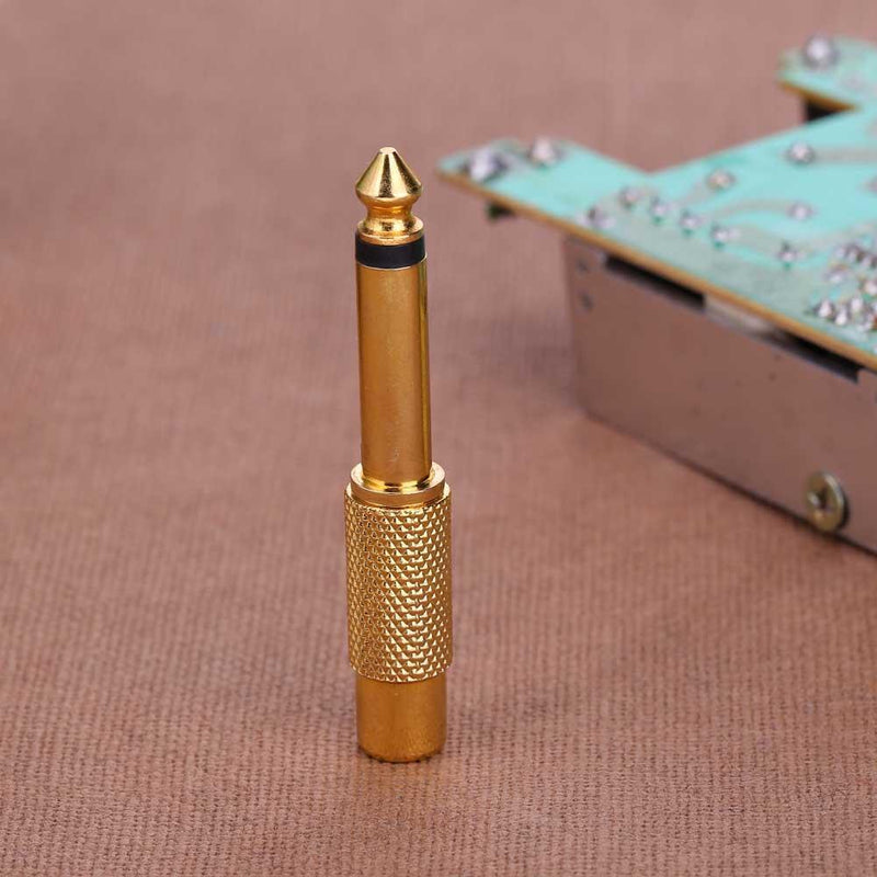 1pc 6.35mm 1/4 in Mono Male Pin to RCA Female Audio Adapter