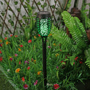 12LED Solar Flame Light Flickering Waterproof Garden Landscape Lamp (2pcs) Newly