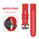 Silicone Wriststrap for Garmin Fenix 7 Watch Strap 22mm Watchband (Red)