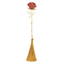 Lotus Leaf Tassel Metal Pagination Mark Book Clip Painted Brass Bookmark