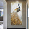Golden Peacock Oil Paint By Numbers Kits Canvas Picture Wall Art DIY Craft Decor