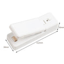 Mini Heat Bag Vacuum Heat Sealer for Plastic Bag Storage Food Snack (White)