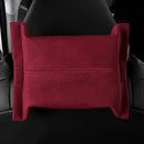 Car Tissue Box Auto Paper Towel Backseat Napkin Case Storage (Wine Red) Newly