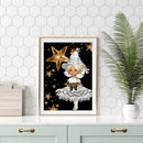 DIY Diamond Painting Big Eyes Girl Full Round Diamond Mosaic Home
