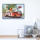 5D DIY Full Drill Diamond Painting Fire Truck Cross Stitch Mosaic Kit Wall Decor