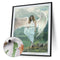 Frameless Oil Paint By Numbers DIY Angel Picture Craft Kit for Home Living Room