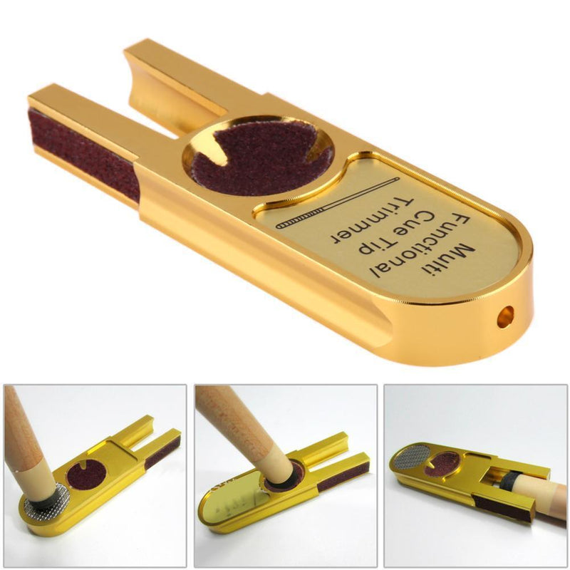 Muti-functional U-shape Billiards Pool Cue Tip Trimmers Repairer Tool Newly