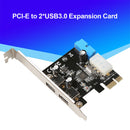USB 3.0 PCI-E Expansion Card Adapter 2 Port USB Hub 20pin PCI Express Riser Card