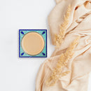 5D DIY Diamond Painting Kit Coaster Ceramics Insulation Cartoon Pad (Blue)