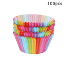 100x Colorful Rainbow Paper Cake Cupcake Liners Baking newm Part Case N5M5