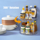 2 Tier Lazy Susan Turntable Food Storage Container For Kitchen Cabinets Pantry