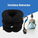 Inflatable Neck Stretcher Support 3 Tubes Air Cervical Traction (Black) Newly