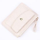 Women Simple Wallet PU Leather Multi-Slot Keychain Small Card Bag Purse Holde
