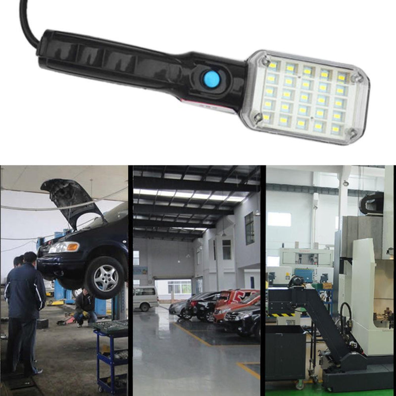 AC 220V Handheld Magnetic LED Car Inspection Lamp Work Light Torch w/ Hook