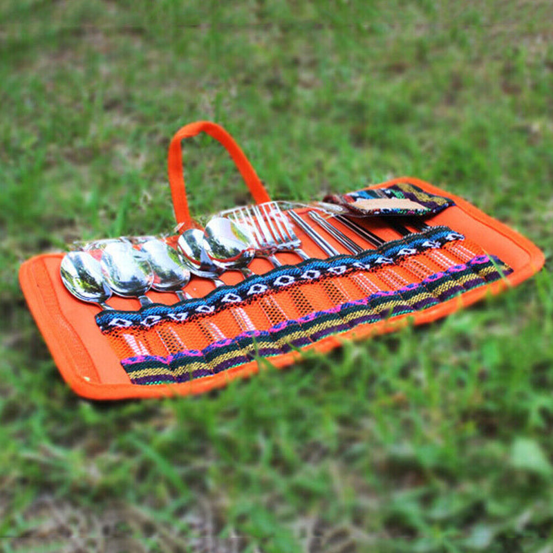 Outdoor Camping Picnic Cutlery Organizer Bags Case for Hiking Backpacking