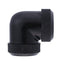 14mm OD G1/4 Inner Thread 90 Degree Water Cooling Tube Connector(Black) Newly