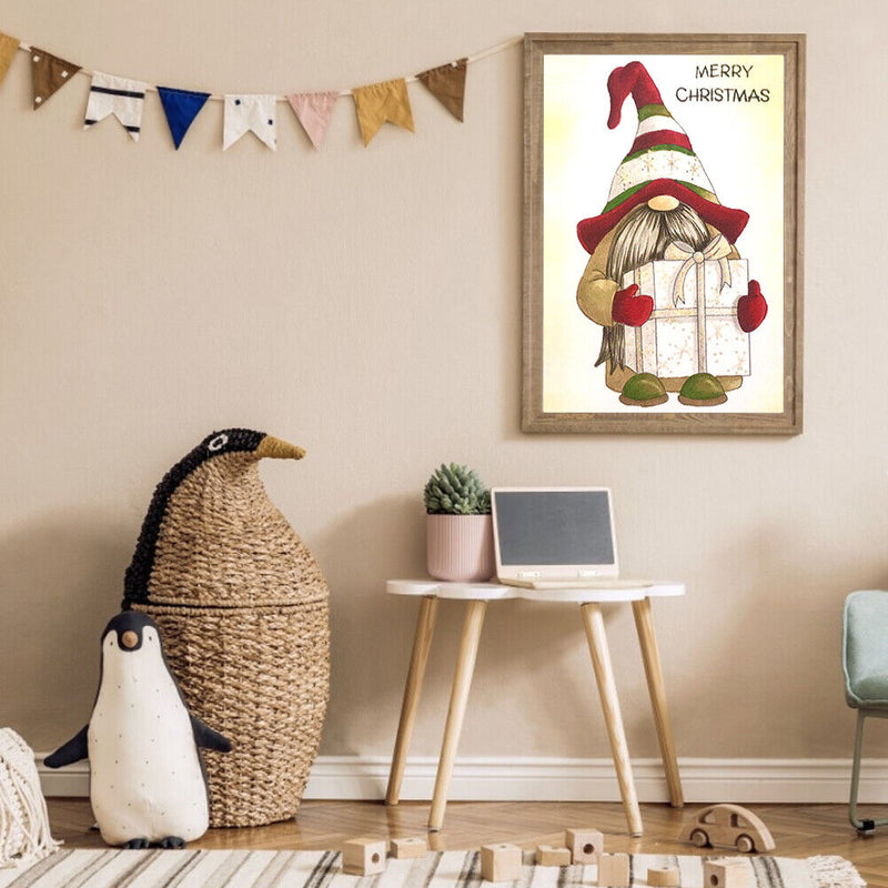 Diamond Painting 5D Full Round Drill Mosaic DIY Striped Hat Goblin Art Decor Kit