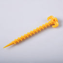 10pcs Ultralight Outdoor Camping Tent Pegs Stakes Nylon Spiral Nails Yellow