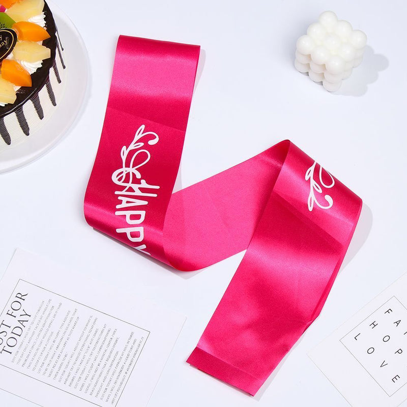 Decors Satin Sash Anniversary Celebration Happy Anniversary Shoulder Strap