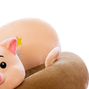 Baby Sofa Support Seat Cover Cartoon Animal Learning To Sit No Filler (Pig)