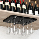 Wine Glass Rack Cabinet Stemware Holder Hanger Kitchen Organizer (Black)