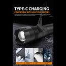 XHP70+COB LED Zoomable Torch 1000lm Waterproof 6 Gears Camping Lamp Flashlight