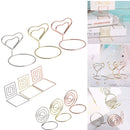 Clamp Heart Shape Photos Clips Clamps Stand Place Card Table Numbers Holder