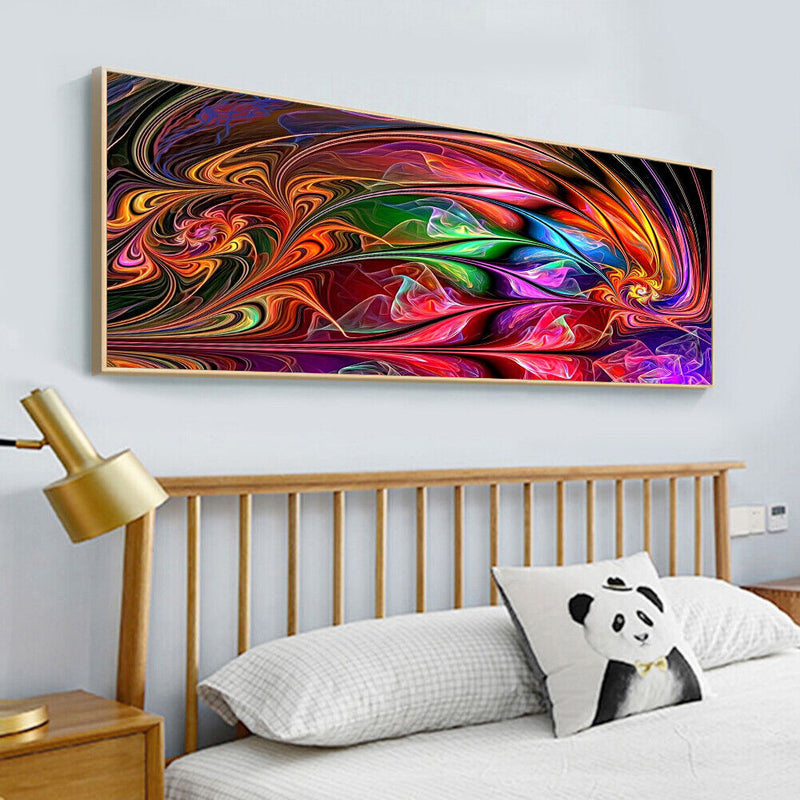 DIY Diamond Mosaic Painting Kit Full 5D Round Rhinestone Colored Light Pict