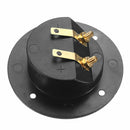 Round Boxes with 2 Banana Jack Stereo Plug Speaker Terminal Connectors