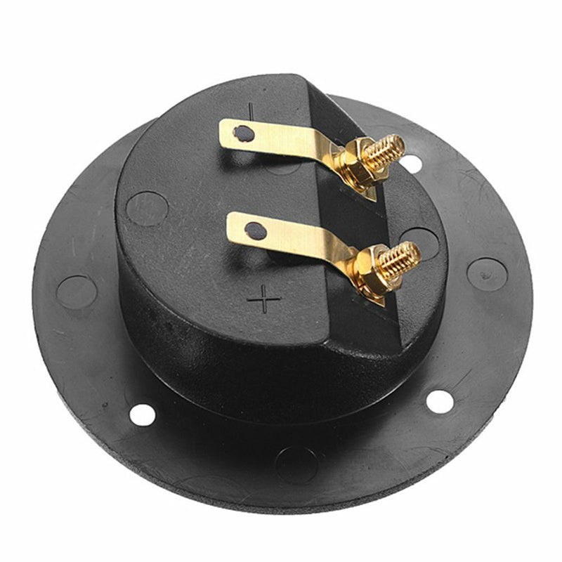 Round Boxes with 2 Banana Jack Stereo Plug Speaker Terminal Connectors