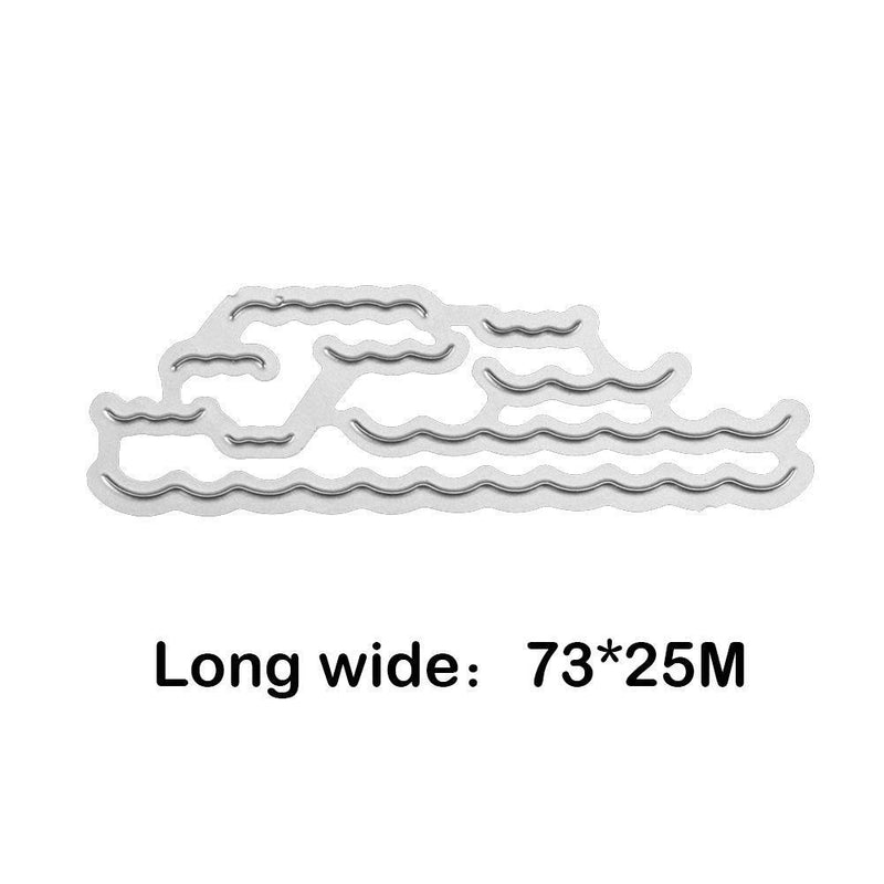 Wave Dies Stencils Scrapbook Embossing DIY Crafts Album Paper Card