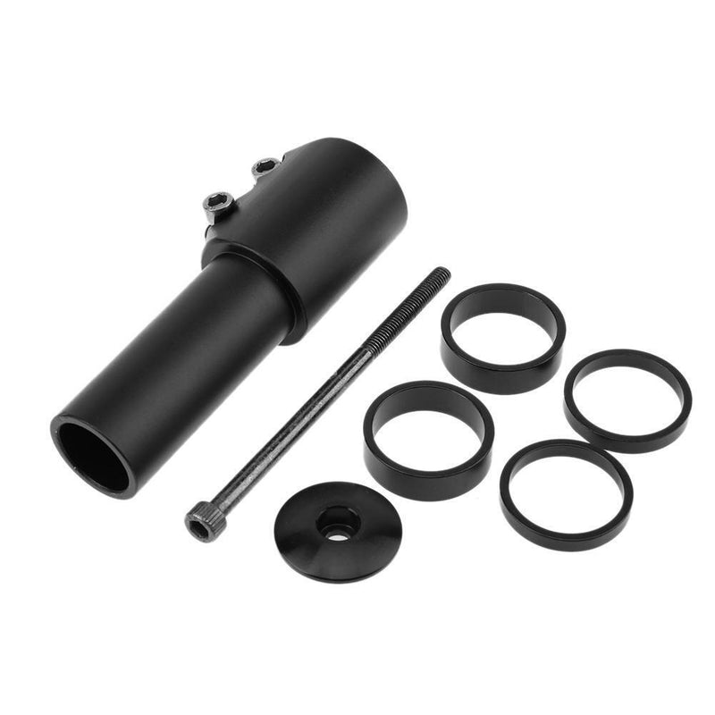 Bicycle Bike Handlebar Fork Stem Riser Rise Up Extender Adaptor Black