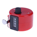 Clicker Counter 4 Digit Number Counters Plastic Shell Hand Held(Red) Newly