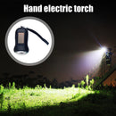 Hand Crank Solar Dynamo Torch Lamp Outdoor Emergency LED Flashlight (Black)