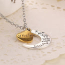 Chic Family Heart and Moon Necklace Pendant "I LOVE YOU TO THE MOON AND BACK"