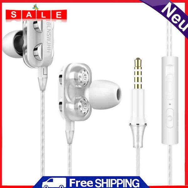 A4 1.2m In-ear Sport Earphones Intelligent Recognition Wired 3.5mm Headset w/Mic